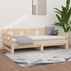 Pull Out Daybed Solid Pine Wood 2x(90x190) Cm