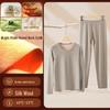 Women's Silk Wool Thermal Underwear Set for Autumn/Winter - Plus Velvet, Thick Bottom
