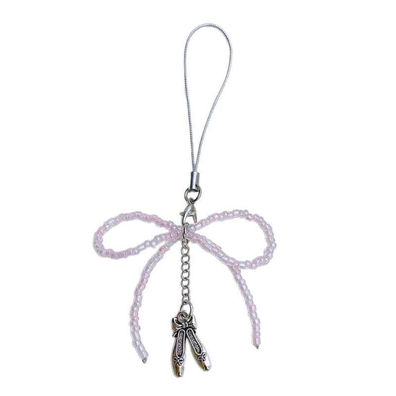 Unique Bowknot Pendant Phonechain Trendy Keychain Accessory  Simple Portable Phone Decoration for Bags and Cameras