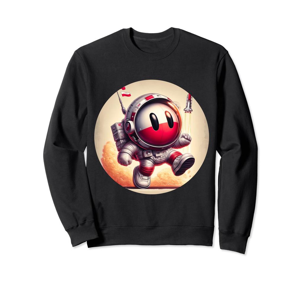 Poland in Space Happy Polandball Meme Sweatshirt