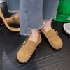 2025 spring new soft-soled soft-faced matte fashion Doudou shoes one-pedal flat-soled single shoes women's versatile mother shoes