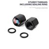 QPM1 Car Wheel Tire Valve Stems Caps with Car Keychain Keyrings For Buick Avenir Enclave Century Encore Lacrosse XT GL6 Cascada