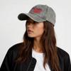 Cappellino da Baseball Casual Lavato Vintage con Cinturino Regolabile e Ricamo di Bandiera e Scritta per Uomo e Donna