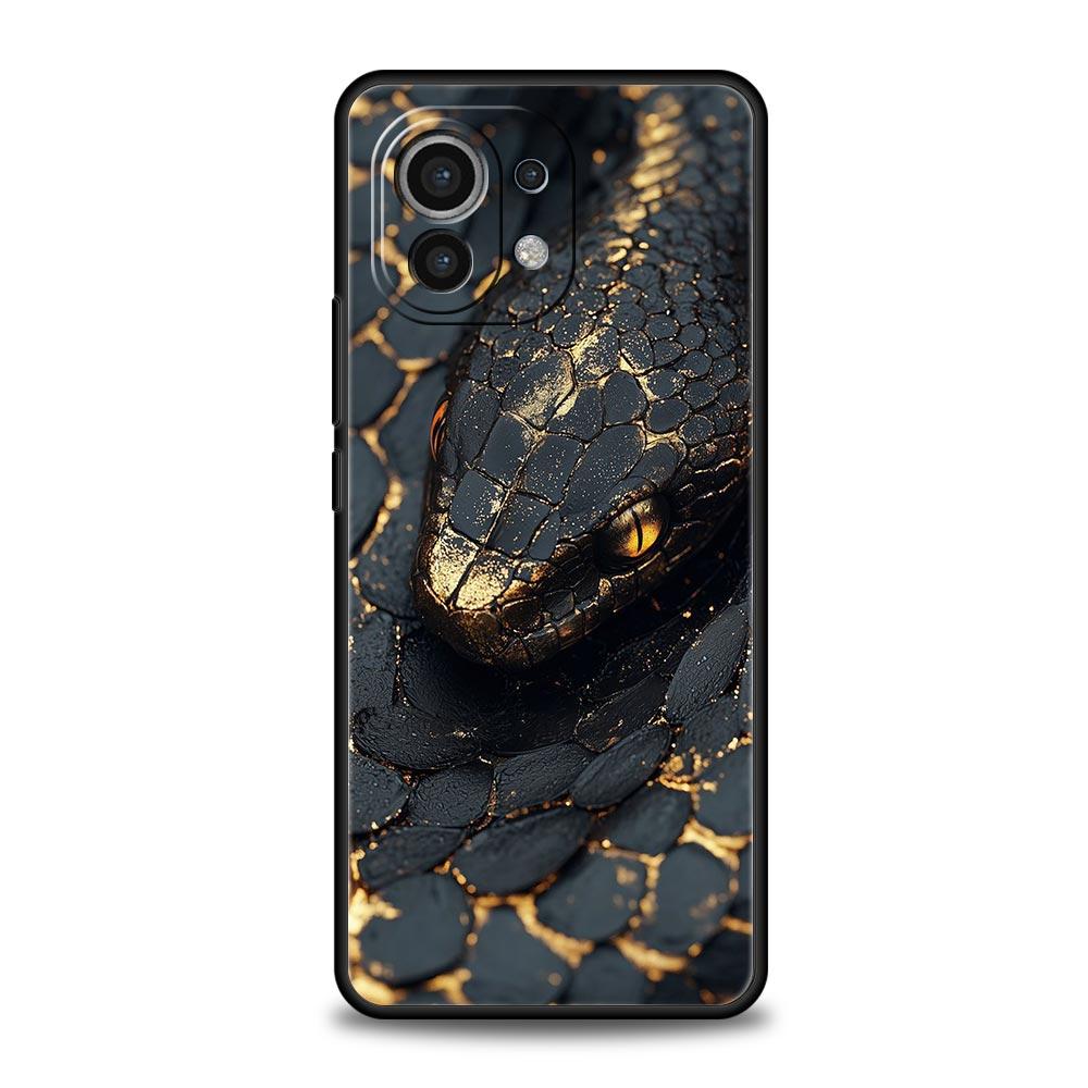 Blossom Pink Snake Phone Case For Xiaomi Mi 17 15T 15 14 14T 13T 12T Pro 12 13 Lite 5G 11T Poco X6 X7 X5 Pro Soft Cover