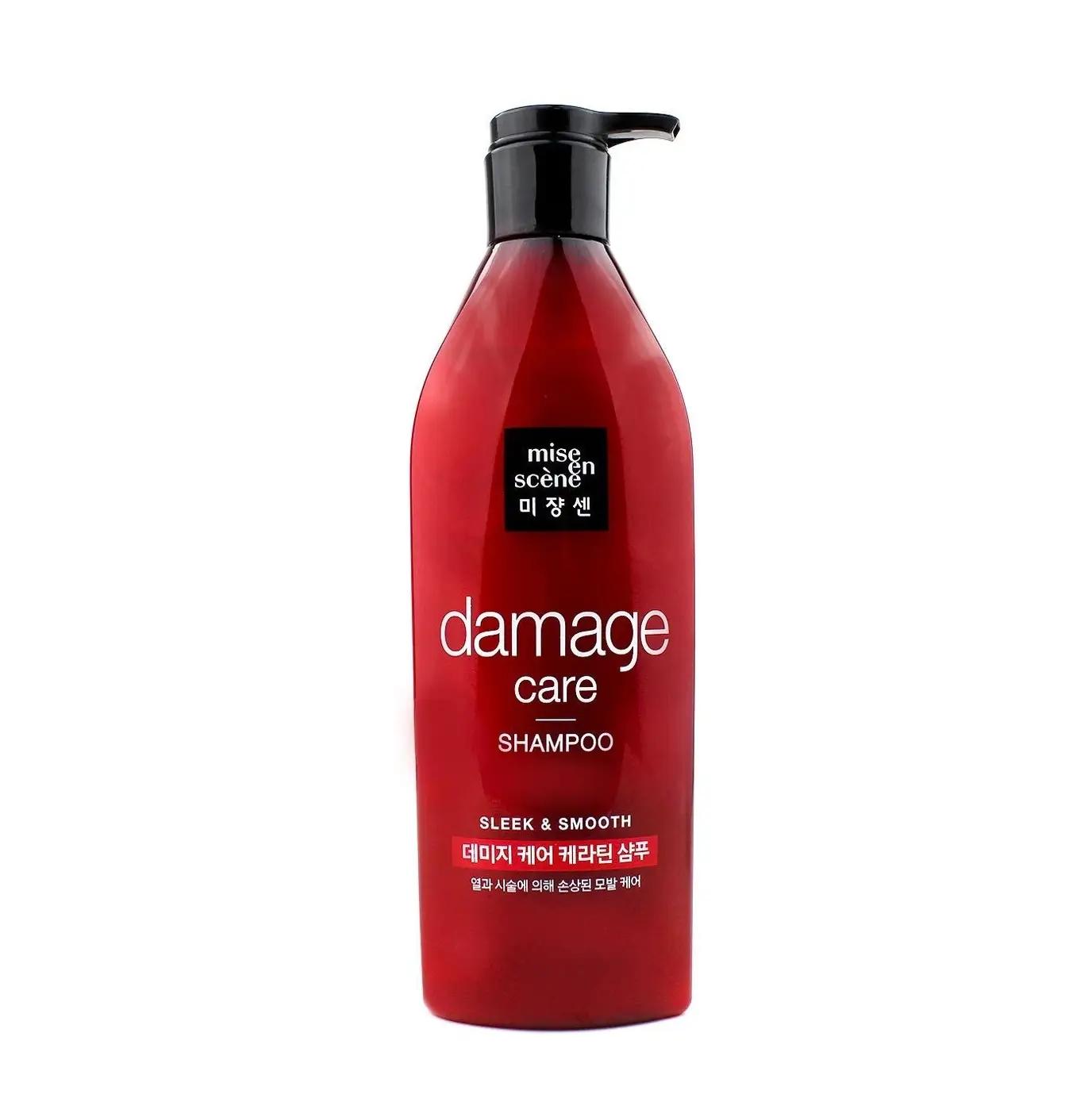 Shampoing réparateur cheveux ternes et colorés à base d'extrait de kamalia Damage Care Shampoo MISE EN SCENE 680 ml