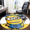 1PC Minion Office Round Area Rug, Indoor Mat Suitable For Office, Under Office Chairs Bedroom Living Room Home Decor, Room Deco1100