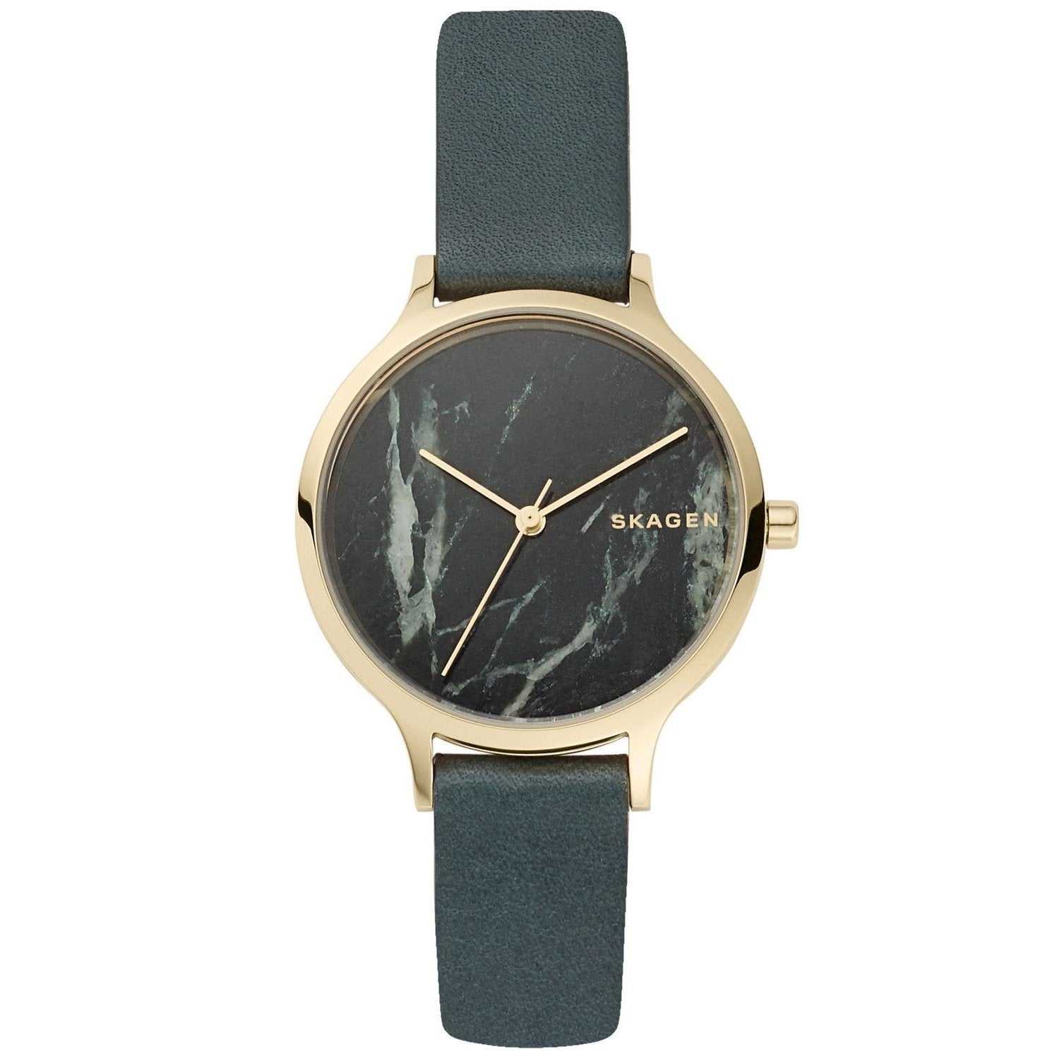 SKAGEN Women Anita Green Leather Watch