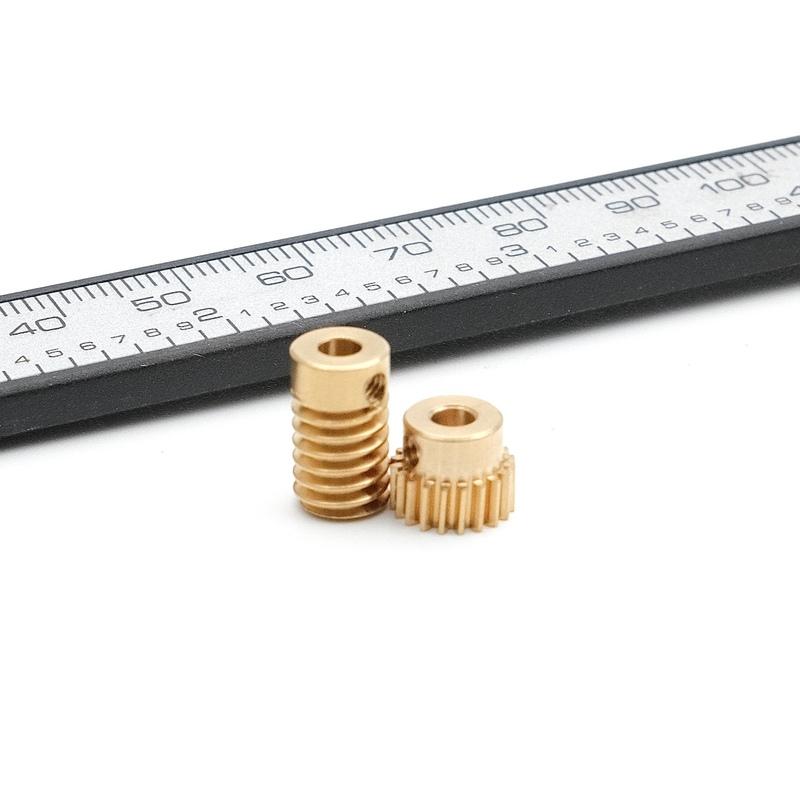 3mm Robot Chassis Worm Gear M0.4 1/20 Axis Center 6.98mm For Small instruments Transmission Educational Toy