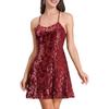 Women Sequined Loose V Neck Sleeveless Strap Cocktail Party Dress