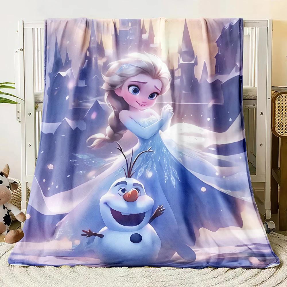 Cartoon Frozen soft Blankets blankets fluffy flannel thin Blanket Picnic Sofa Family Bedroom Children's Room custom blanket