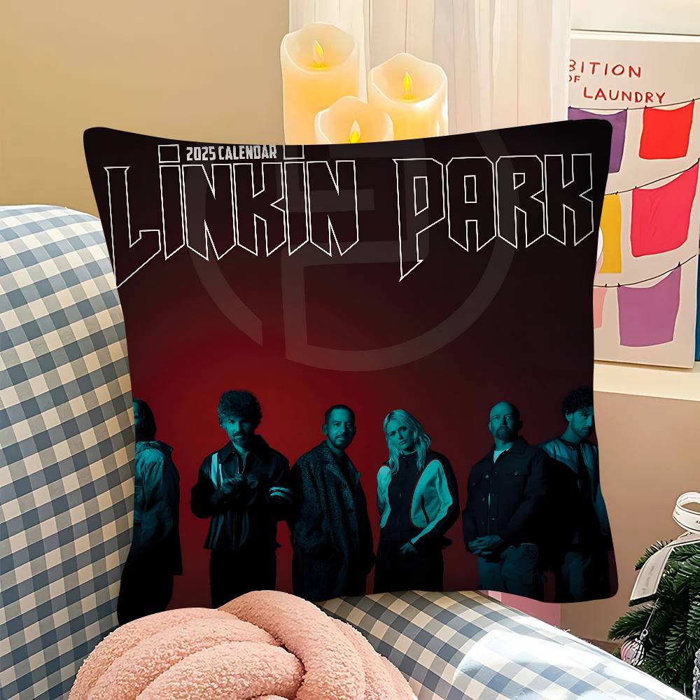 Rock Band L-Linkin Cool P-Park Kissenbezug Quadratisches Kissen Schlafzimmer Sofa Freizeit Komfortkissen Auto Wohnzimmer Heimdekoration
