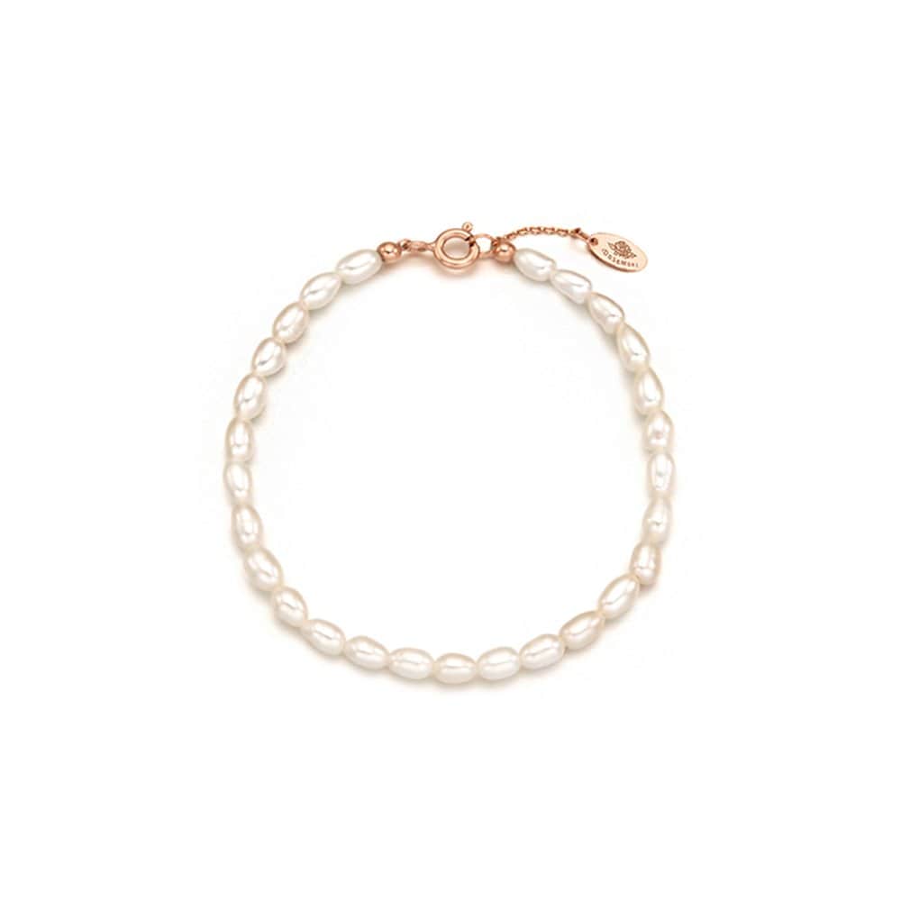 [Rosemont] Silver Freshwater Pearl 4mm Bracelet Rc0390
