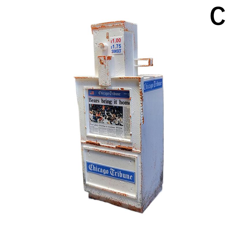 Miniature American Payphone In 1:12 Scale, Mini Vintage Style Dollhouse Furniture Phone Booth Model Accessorries Decoration