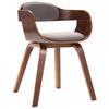 Day and Night - Day and Night Curved Wood and Taupe Gray Fabric Dining Chair