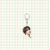 7pcs BTS Summer-themed Keychains, Featuring Real-life Portraits, and Celebrity Merchandise Support Charms.
