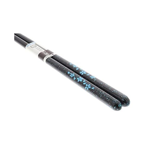 Ishida Made in Japan Chopsticks, Dishwasher Safe, Sakura Kagayaki, 23cm, Navy