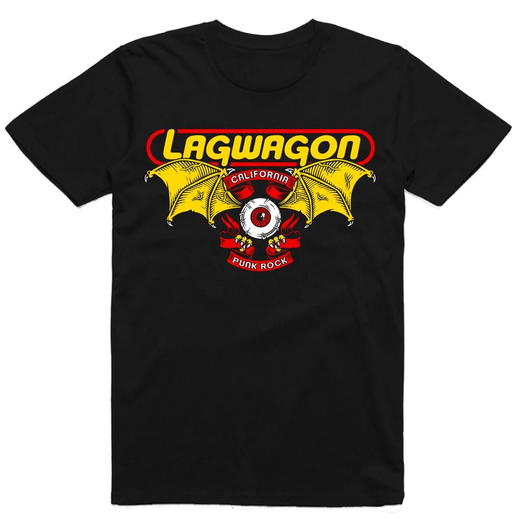 Fashion Hip Hop Unisexs Tshirt Lagwagon Band Cotton Black Print Overszied Short Sleeves Unisex Women Unisex Tee Unisexs Clothing