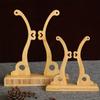 Elegant Chinese Style Bamboo Fan Stand Holder Bracket Rack Stand for StablesStylish Desktop Decoration Home Office Decor