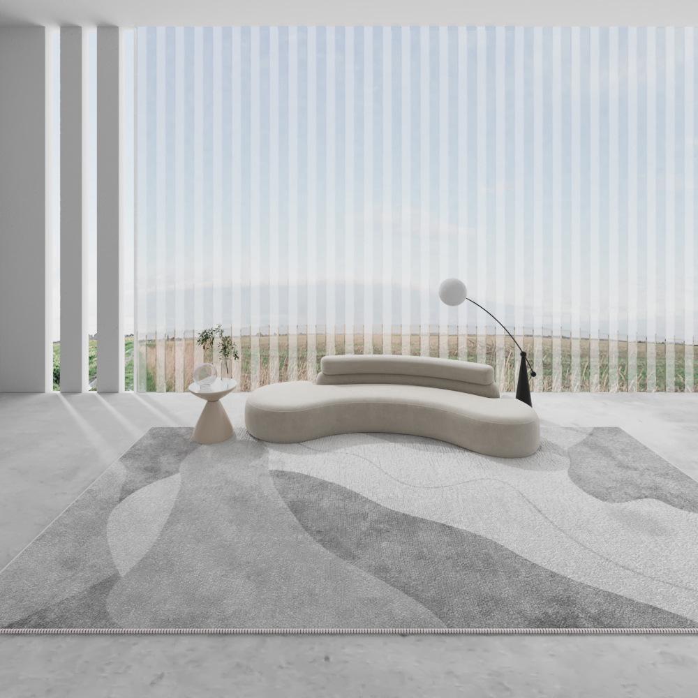 Wabi-Sabi Loop Pile Carpet: Non-Slip Floor Mat for Living Room, Light Luxury Coffee Table, and Bedroom Decor