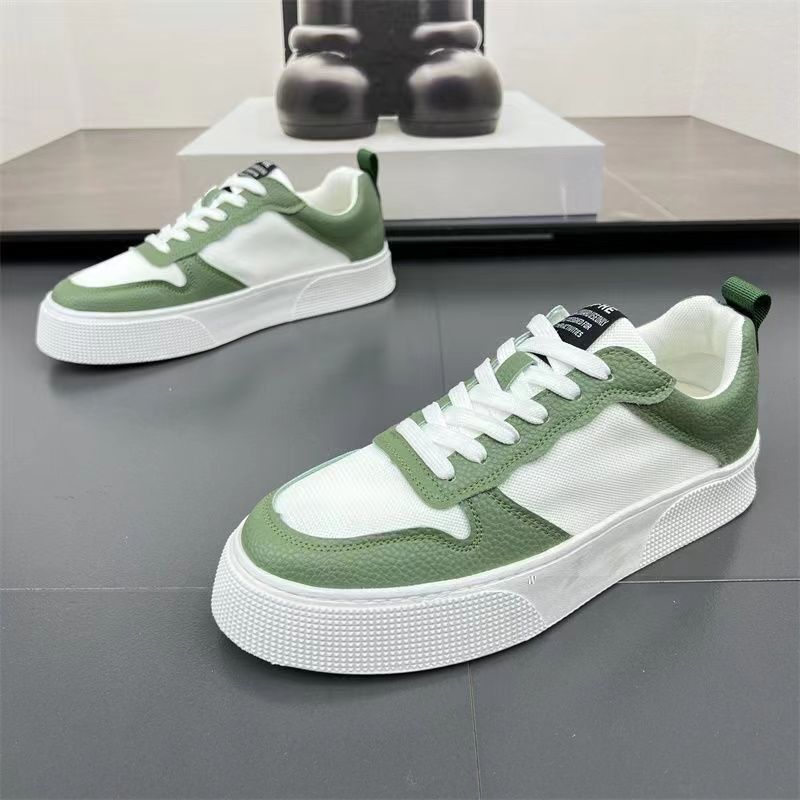 Men's shoes 2025 new summer breathable canvas shoes men's low-top sports and leisure board shoes trendy versatile little white shoes