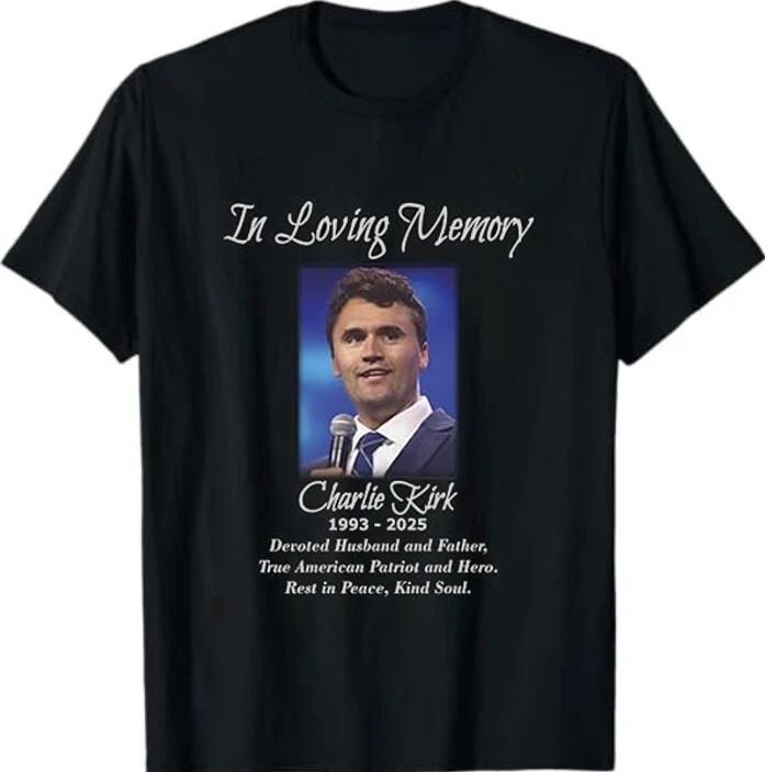 

Charlie Kirk Memorial Tribute T-Shirt in Loving Memory Softstyle Tee 2025 Graphic T Shirts Mens Graphic Tshirts Cotton Tee To... 5XL різнокольоровий