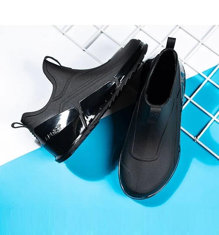 Height Increase Waterproof Rain Boots Men Galoshes Rubber Rain Shoes Trendy Male Rainshoes Ankle Boots Galocha Men's Water Shoes
