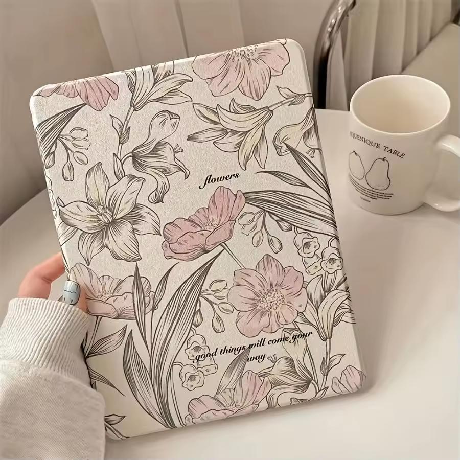 Fashion Art Colorful and Cute Retro Flowers for IPad Pro Air 13 11 M5 M4 M3 M2 2 1 11th A16 12.9'' 10 9 8 Th Mini 7 6 5 4 Case