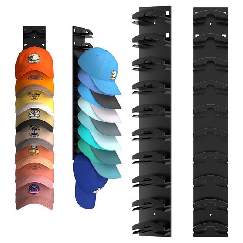 Wall Mounted Baseball Cap Storage Organizer Waterproof Display Stand Rustproof Hat Organizer Towel Rack Holder Closet Hanger Sto