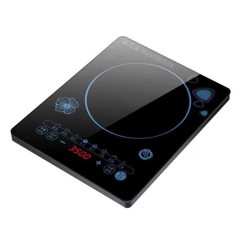 Domowa kuchenka indukcyjna o dużej mocy, ekran dotykowy, energooszczędna kuchenka indukcyjna mikrokrystaliczna, naczynia kuchenne do gotowania