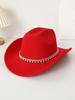 Western Europe and America cowboy top hat men's and women's casual cowboy hat small top hat fashion felt hat
