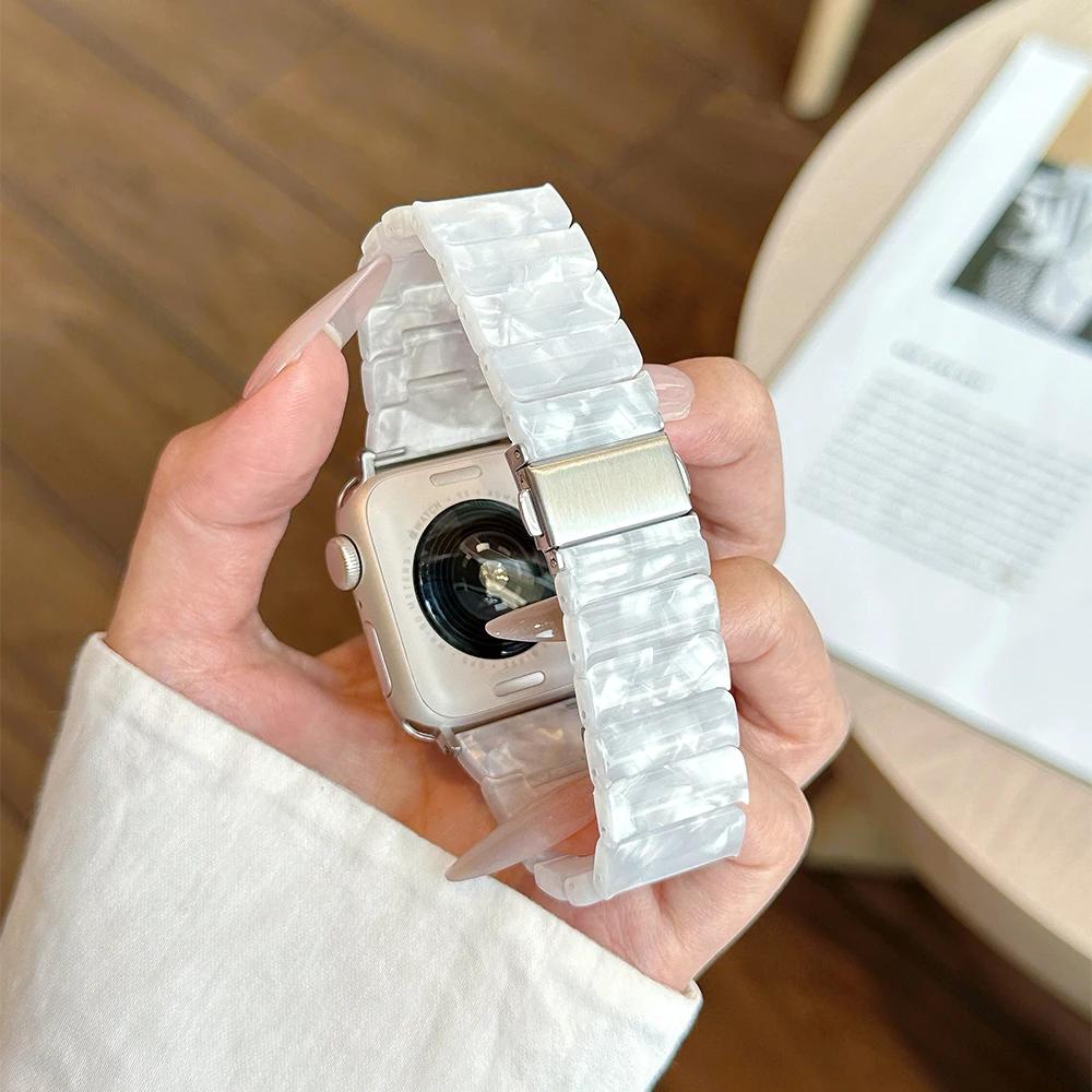 

Женский эпоксидный ремешок для Apple Watch Ultra 3 2 49 мм 11 10 42 мм 46 мм 44 мм 45 40 41 мм 38 мм Браслет-петля для Iwatch 9 8 7 SE 6 5 Ремешок 38 40 41mm S11 42mm