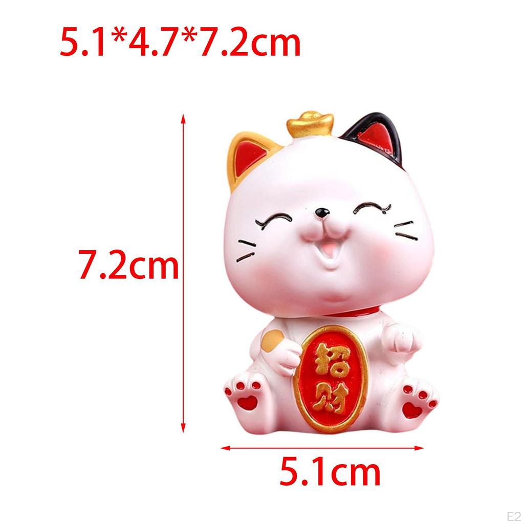 Cat Figurine Art Decorative Display Ornament Kitten Statue for Desk Chinese Year Gifts Car