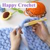 5pcs Large Ergonomic Crochet Hooks Set, 1pc Ergonomic U-Shape Thread Snip, Big Crochet Hooks for Chunky Yarn Size 8.0mm 10.0mm 12.0mm 15.0mm 20.0mm