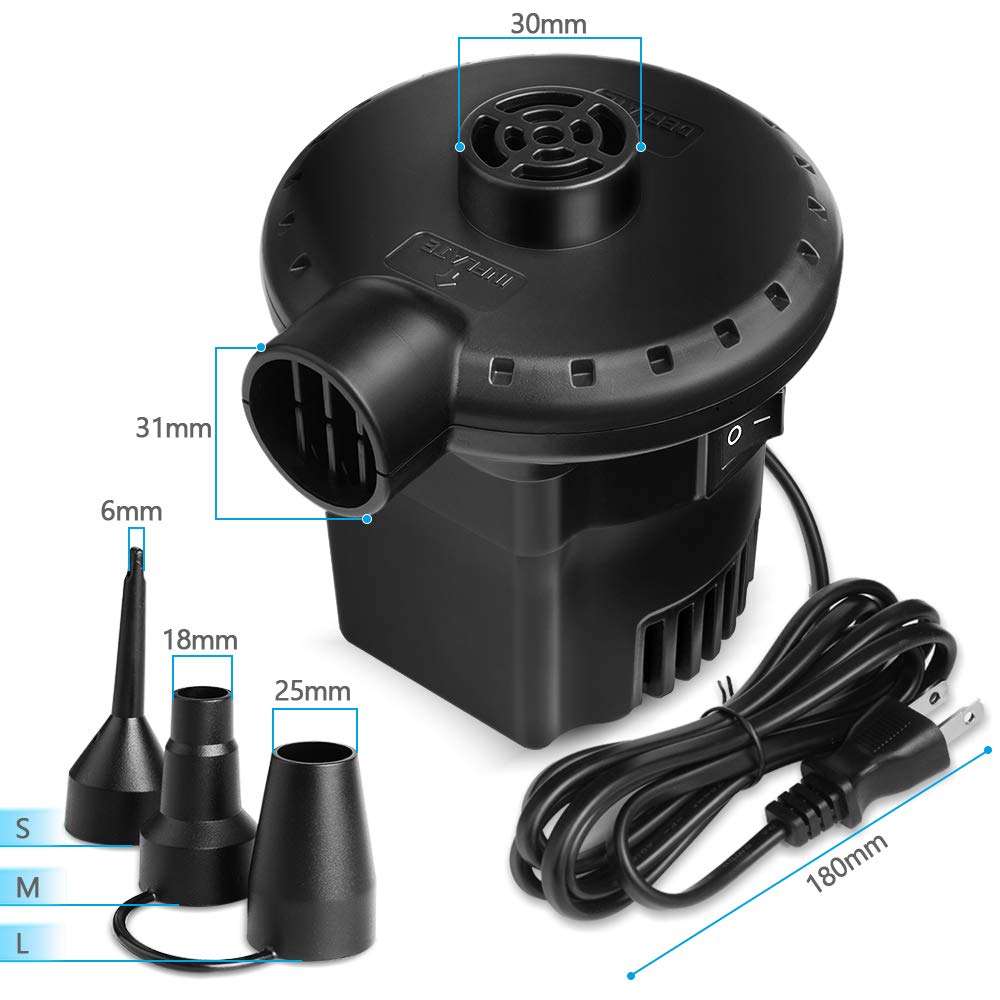 Deeplee Electric Air Inflate Outlet for Home Air Vinyl and Inflatable 130W Power Includes Dedicated PSE and Japanese Instruction Manual Included Pump,