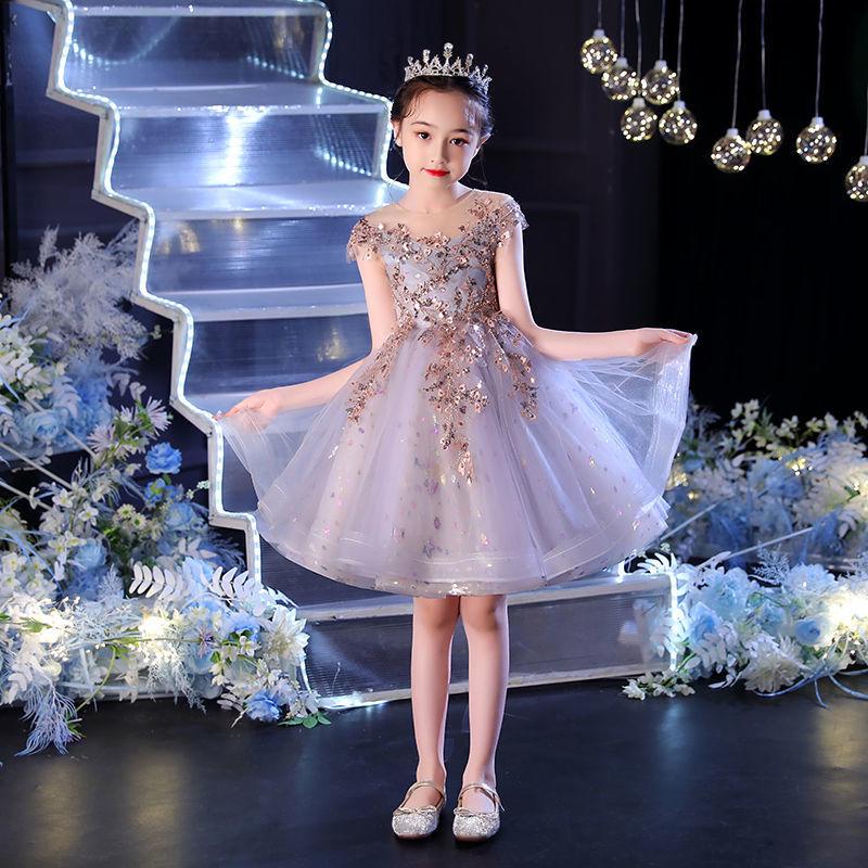 

Autumn 2025 Girls Light Luxury Puffy Tulle Princess Dress - Flower Girl Runway & Piano Performance Evening Gown 170cm (Height 155-165cm / Weight 47-52.5kg)