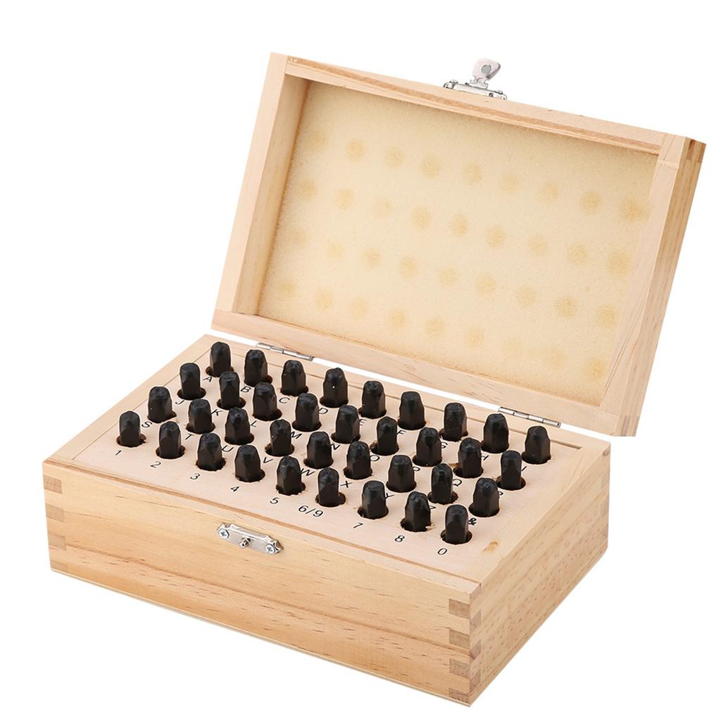 36pcs set 4mm Steel Stamp Punch Set Alphabet Letter & Number Die Tool