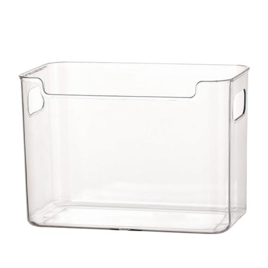Yousheng Cooling Clear Storage Boxes Extra-Thick Shatterproof PET Containers with Handles Stackable Refrigerator