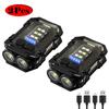 Multifunctional Mini EDC Keychain Light USB Rechargeable Flashlight With Tail Magnet Outdoor Waterproof Work Light Camping Lamp