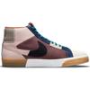Nike Sb Blazer Mid Mosaic Brown Skateboard Shoes DA8854-600
