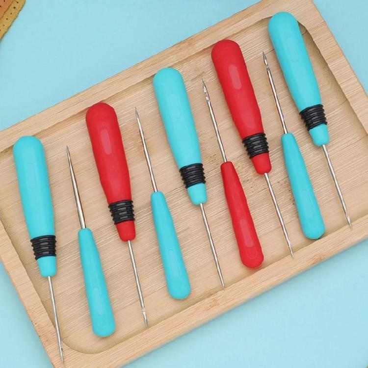 4 Pcs Stitcher Sewing Awl Leather Tool Cone Needle Shoe Repair Needle Tool Handmade Leather Tool