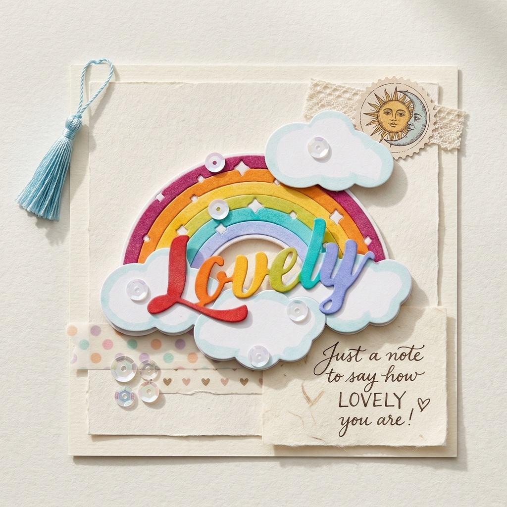 Rainbow Metal Cutting Dies Stencils for Scrapbooking/Photo Album Decorative Embossing Paper Cards Crafts