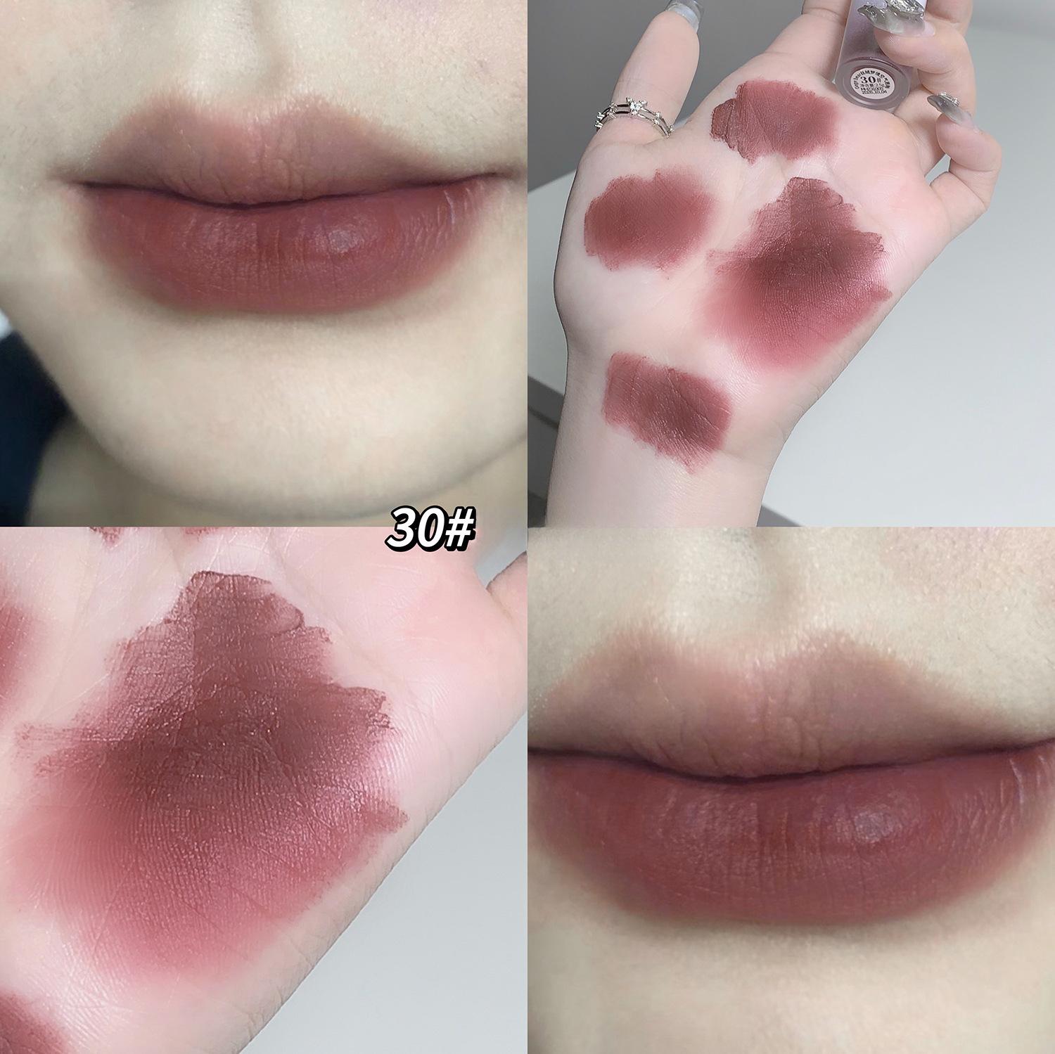 Бархатная воздушная глазурь для губ, матовая, увлажняющая, с антипригарным покрытием, отбеливающая помада-блеск для губ