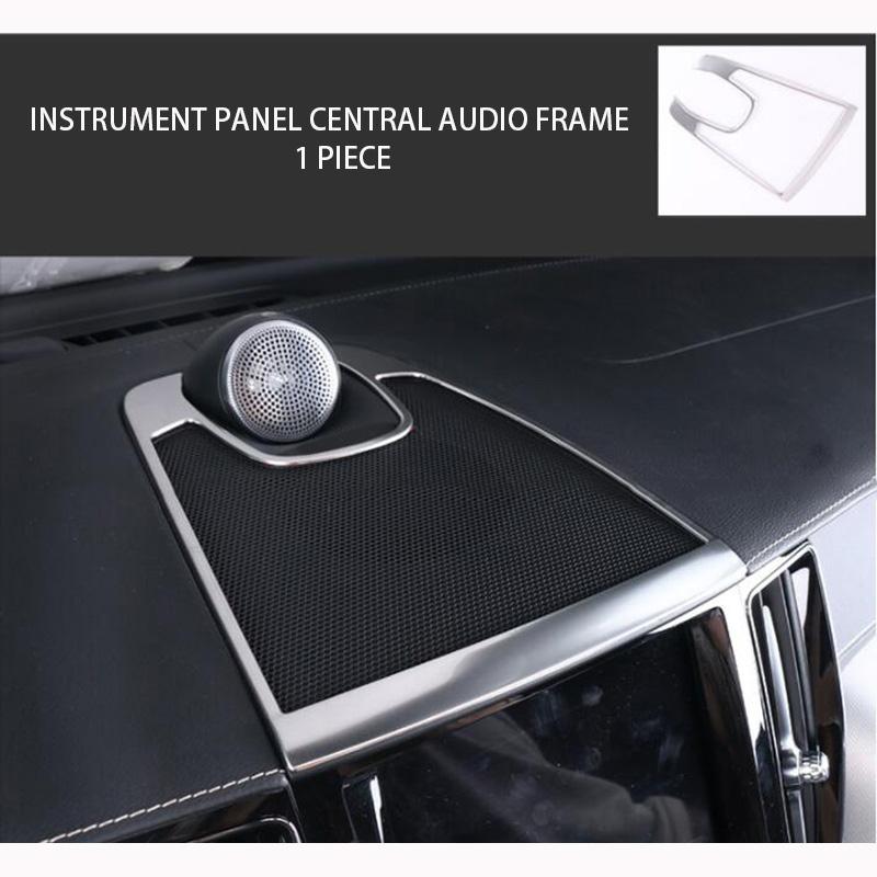 Nou pentru volvo XC60 2018-2023 accesorii auto autocolante din oțel inoxidabil panou de instrumente central audio decorativ