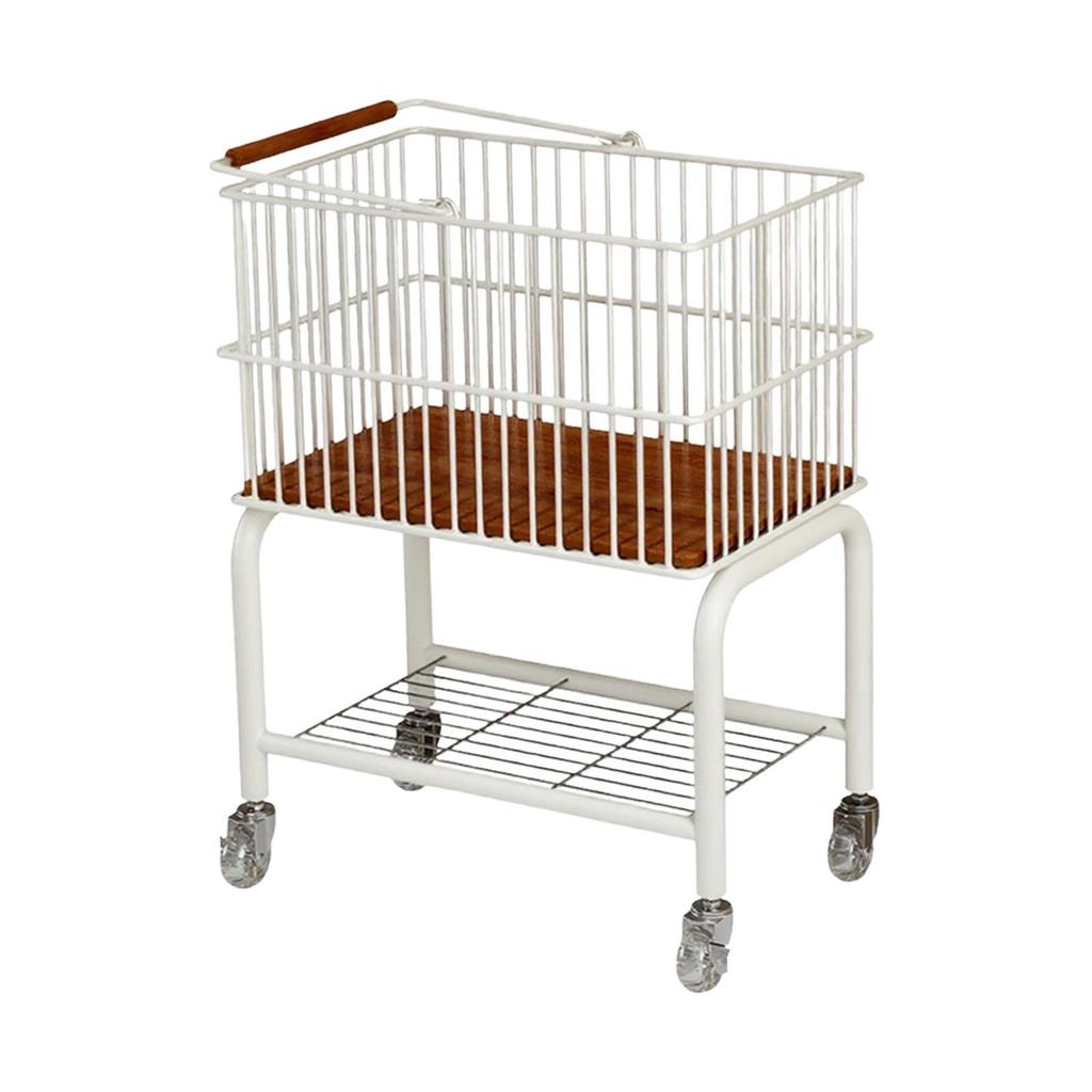 Kleideraufbewahrungswagen mit herausnehmbarem Korb, 70 cm hoch, Farbe, zur Organisation von Schmutzwäsche