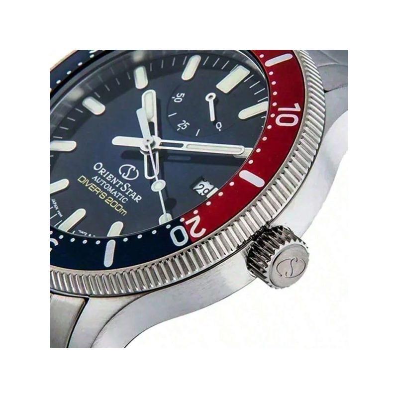 Orologio Meccanico Automatico da Uomo Serie Stella Orientale - Orologio Subacqueo Luminoso, Edizione Rossa e Blu, Modello RE-AU0306L00B