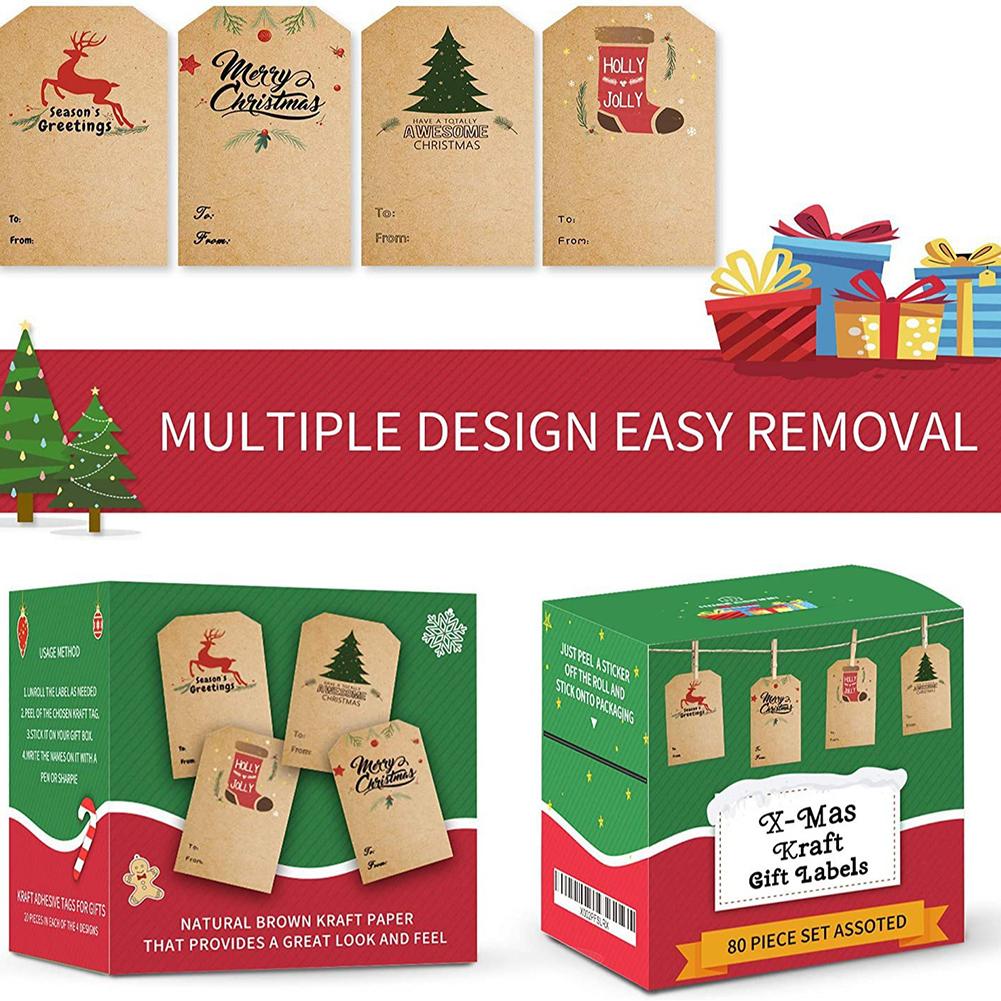 300pcs/Roll Envelope Sealing Sealing Decals Self Adhesive Labels Xmas Craft Holiday Decorative Labels Roll For New Year Present