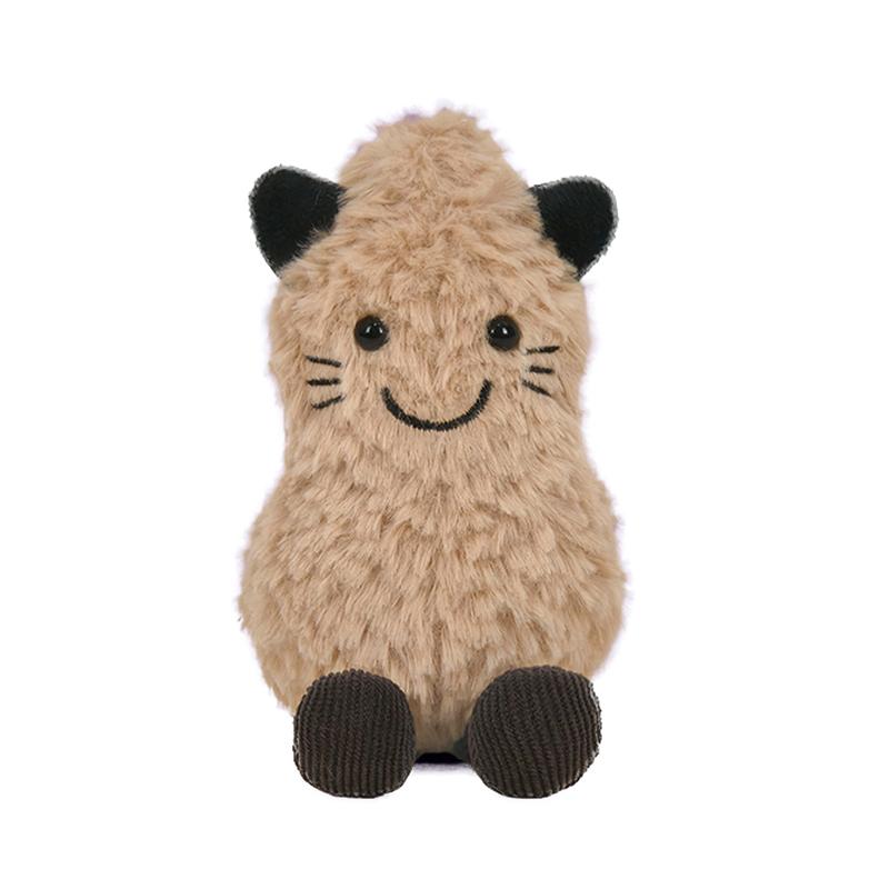 

17cm Cute Peanut Plush Toy Pendant Stuffed Fluffy Peanut Cosplay Cat Elk Soft Doll Keychain Kids Toy Birthday Christmas Gift