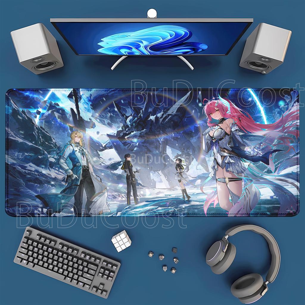 Aemeath Wuthering Waves Mousepad Computer Gaming birouri tastatură Mouse Pad Anime Antiderapant Cauciuc Imprimare HD xmm Covoraș Birou