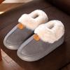 Women's & Men's Warm Fluffy Cotton Slippers: Non-slip, Thick Sole, Closed Heel for Indoor/Outdoor Use (Autumn/Winter).