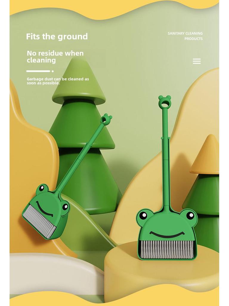 Children's Broom and Dustpan Set - Toy Cleaning Kit for Kids